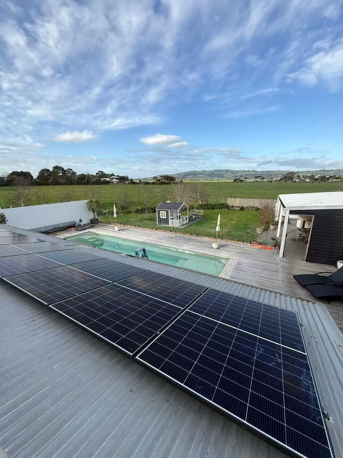 28 kWh battery storage with 7.125 kW solar panels