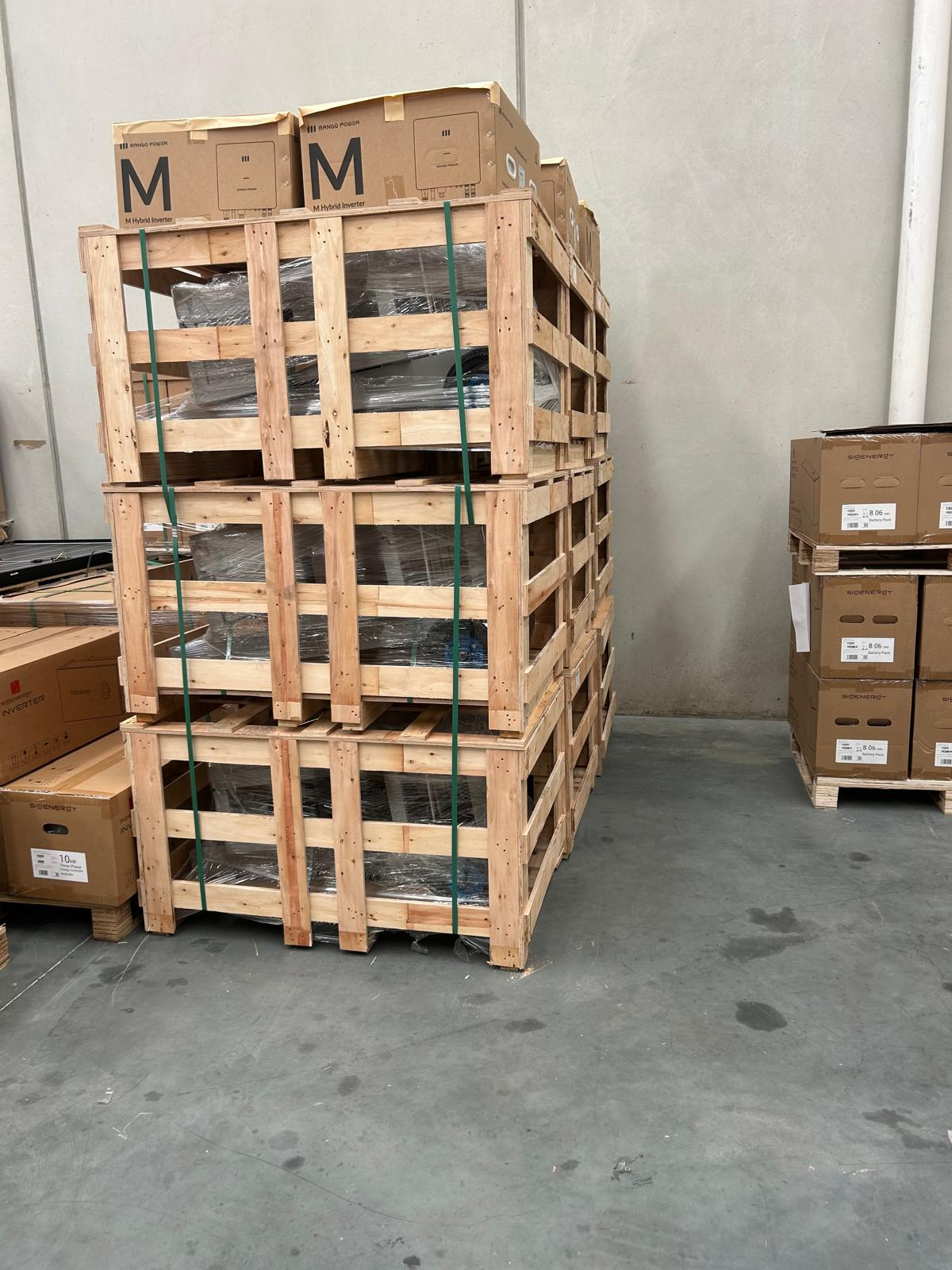 Mango Power hybrid inverters and battery equipment held in stock